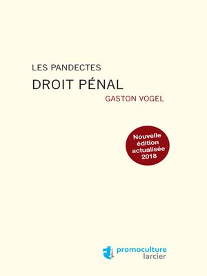 cover image of Les Pandectes – Droit pénal